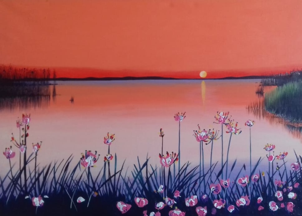 Louis de Jager - Sunset at Barberspan
